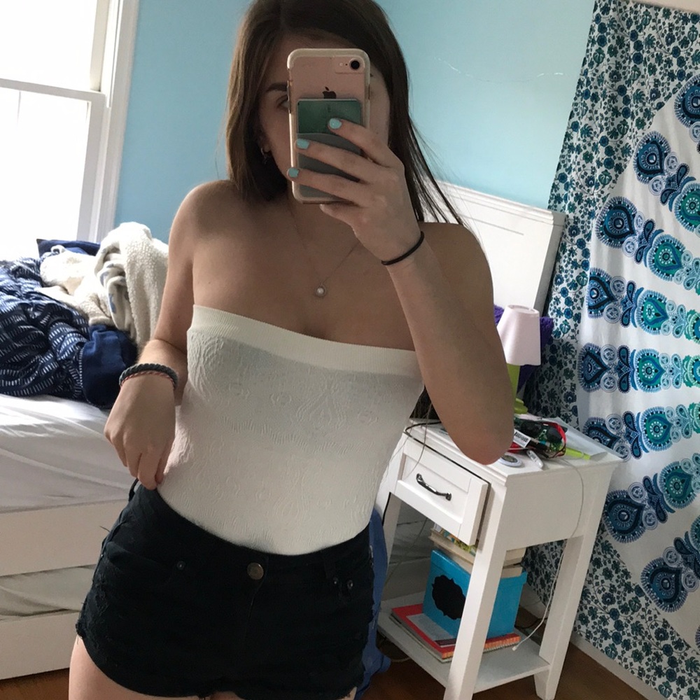 White lace bodysuit
